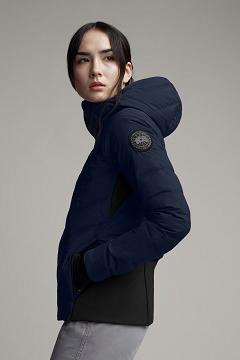 Chamarras Canada Goose Mujer Mexico - HyBridge Chaqueta De Bombardero Black Label Azul Oscuro Marino MJ3078624